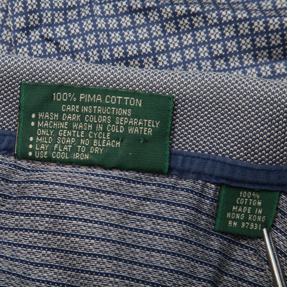 Amen Corner Masters Golf Polo Shirt Mens XL Blue Geometric Short Sleeve - Picture 6 of 11